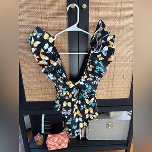 Buddy Love boutique brand ruffle One-Piece Bathing Suit NWOT